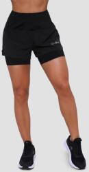 GymBeam Pulse 2in1 női futó rövidnadrág Black L