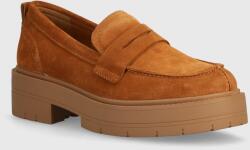 Geox velúr mokaszin D SPHERICA EC7 I barna, női, platformos, D36VDI 00022 C6001 - barna Női 40