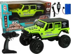 LEAN Toys Off-Road Autó Rock Crawler 2.4 Ghz Zöld 4X4 Lengéscsillapítók (7751) (7751)