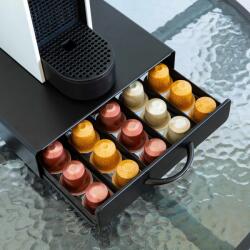 Bewello Fém kávékapszula tartó - 50 db Nespresso kapszulákhoz - 365 x 214 x 60 mm - matt fekete Bewello BW1000A (BW1000A)
