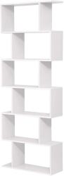 VASAGLE Könyvespolc, kocka vitrines polc és térelválasztó, 70 x 24 x 190, 5 cm fehér (LBC61WTV1) - vasbutor