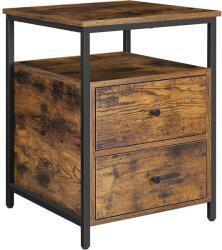 VASAGLE Éjjeliszekrény, oldalasztal, 45 x 60 x 45 cm, szüreti barna / fekete (LET067B01)