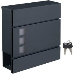 SONGMICS Modern postaláda újságtartóval 37x10, 5x37 cm, antracitszürke (GMB052G01)