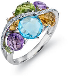  Egyedi gyűrű színes drágakövekkel 7, 34 ct KU2003