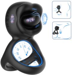 Biu-Biu - péniszgyűrű és nyaló csiklóvibrátor (fekete) - shop