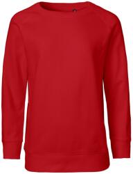 Neutral Gyerek pulóver kapucni nélkül organikus Fairtrade biopamutból - Piros | 140/146 (NE-O33001-1000278300)