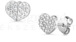  14 karátos fehérarany szív fülbevaló (AU13810) AU13810