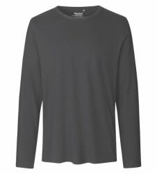 Neutral Hosszú ujjú férfi póló organikus Fairtrade biopamutból - Szénfekete | 3XL (NE-O61050-1000329297)