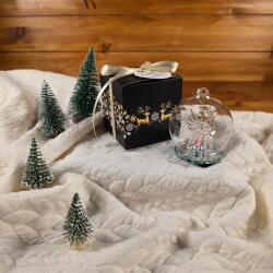  Fekete - arany szarvasos váltófüles ajándékbox