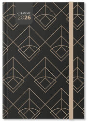 PD Calendar Határidőnapló Period Charme A/5 napi Antracit papír 2026