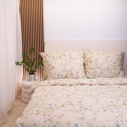 Takoy Pamut paplanhuzat 220x200 cm kúszó virágok bézs alapon