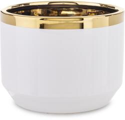  Elegáns fehér-arany kerámia kaspó 17 cm