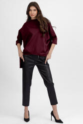 SHOPIKA Bluza bordo din jerseu bumbac, cu un colt lateral Talie unica