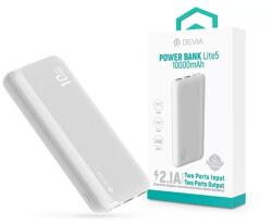 DEVIA ST125643 Kintone Series Lite 5 2xUSB/Type-C/microUSB 10.000 mAh fehér power bank (ST125643) - pcx