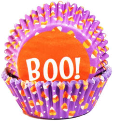  50 darabos Halloween Muffin Papír - „BOO! felirattal