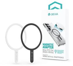 DEVIA ST124936 MagSafe mágneses autós tartóhoz fekete, fehér fém ellenlapka 2db/csomag (ST124936) - pcx