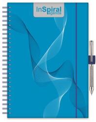 Dayliner Naptár, tervező, A5, heti, DAYLINER, "InSpiral", kék-kék DL6AG-ISFA5HE-KK (DL6AG-ISFA5HE-KK)
