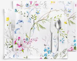 Goldea pamut reggeliző alátét - festett réti virágok - 2db 30 x 40 cm