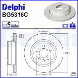 DELPHI Disc frana DELPHI BG5316C (BG5316C) - fixbox