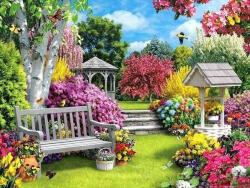 Figured Art Set goblen cu diamante, cu sasiu, Gradina fermecata, 40x50 cm (DP-312-Y)