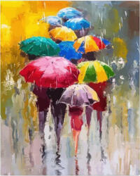 Figured Art Set pictura pe numere, cu sasiu, Parada de umbrele, 40x50 cm (PN2428-Y)
