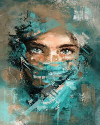 Figured Art Set pictura pe numere, cu sasiu, Privire captivanta, 40x50 cm (PN5816-Y)