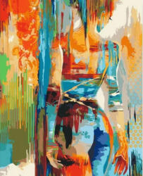 Figured Art Set pictura pe numere, cu sasiu, Frumusete in culori, 40x50 cm (PN2939-Y)