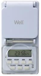 Well Priza programabila digitala Well, pentru exterior, setare min 1 secunda (TIMER-DIG-02-WL)