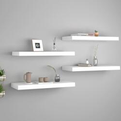 4 db fehér mdf fali polc 60 x 23, 5 x 3, 8 cm