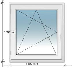 Decco 150x150 Bukó - Nyíló műanyag ablak Decco 71 profil 2 retegű üvegezés