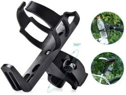 Spyral Basic Plastic műanyag kulacstartó, bilincses, fekete