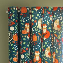 Catherine Lansfield Draperii pentru copii verzi-maro 2 buc. 168x183 cm Fox and Woodland Friends - Catherine Lansfield