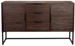 White Label Living Кафяв нисък скрин от масивно тиково дърво 135x82 cm Webster - White Label (4300048)
