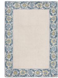 Flair Rugs Ръчно изработен килим със смес от вълна в синьо и цвят слонова кост 120x170 cm Myla Floral Frame - Flair Rugs (503119379974)