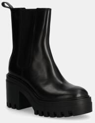 Calvin Klein Jeans bokacsizma CHUNKY HEELED CHELSEA LTH fekete, női, magassarkú, YW0YW01547 - fekete Női 39