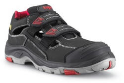 TOP Védőszandál O1 ESD SRC PU/gumi talp TOP BROOKLYN SANDAL, fekete/piros, 39 (TOP_BROOKLYN_SANDAL-O1-39)