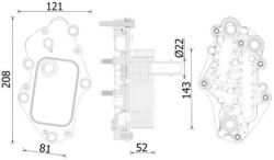 MAHLE Chladič motorového oleja MAHLE CLC 277 000S (CLC 277 000S)