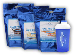 FitSport Nutrition 3x Maxi Pro 90% 2500g + Fitsport shaker - banán - gyogy-novenyek - 44 581 Ft