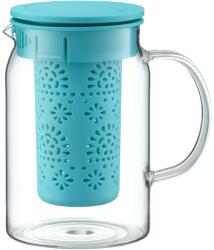 AMBITION Ceainic sticla cu infuzor plastic 1L, turcoaz, Nordic (89008)