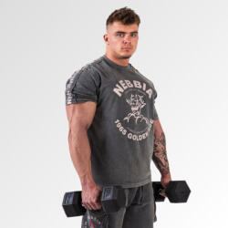 NEBBIA - Washed oversized póló GOLDEN AGE 790 (black) (XXL) - NEBBIA