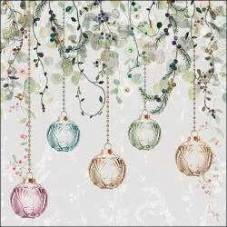 Ambiente Karácsonyi díszek szalvéta - Floral Christmas Grey (VR-33319995)