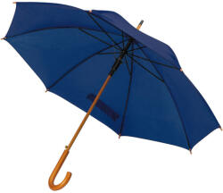 M-Collection favázas automata esernyő íves fa markolattal, Sötétkék (MC4513144)