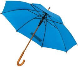 M-Collection favázas automata esernyő íves fa markolattal, Világos Kék (MC4513124)