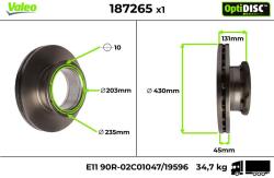 VALEO Disc frana VALEO OptiDISC 187265 (187265)