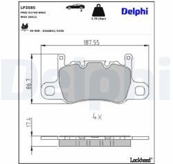 DELPHI set placute frana, frana disc DELPHI LP3585 (LP3585)