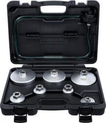 BGS technic Set chei filtre de ulei | cu furtun de scurgere filtru de ulei | pentru VAG, BMW, Citroën, Peugeot, Ford, Mercedes-Benz, Opel, Volvo | 8 piese (BGS 72054)