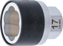 BGS technic Cap cheie tubulară profil spiral / Extractoare de șuruburi | Acţionare hexagon exterior 17 mm | 17 mm (BGS 7510-17)