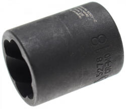 BGS technic Cap cheie tubulară profil spiral / Extractoare de șuruburi | 10 mm (3/8") | 18 mm (BGS 5278)