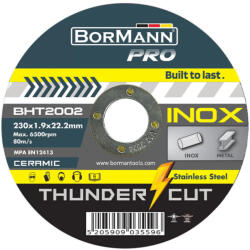 Bormann Disc de tăiere ceramic "THUNDER-CUT", INOX 230x1, 9mm (25 buc) (BHT2002-25) Disc de taiere