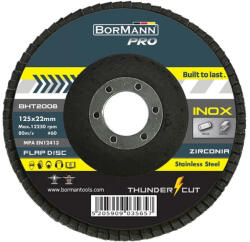 Bormann Lamele disc 20 buc, "THUNDER-CUT", INOX 125x22 #60 (BHT2008-20)
